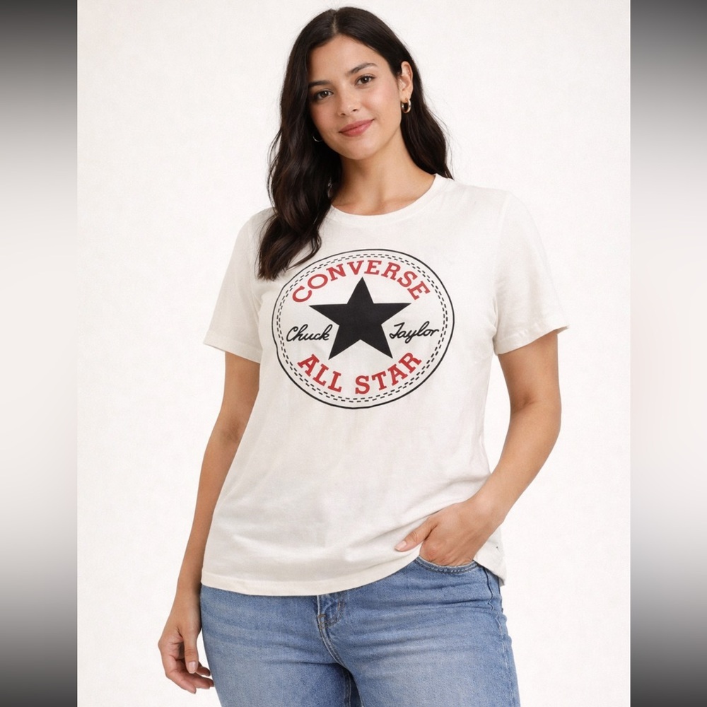 Converse Chuck Taylor All Star Logo Tee White - Size S